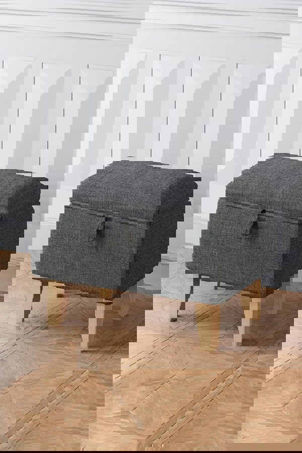 Living and Home Upholstered Storage Ottoman Footstool