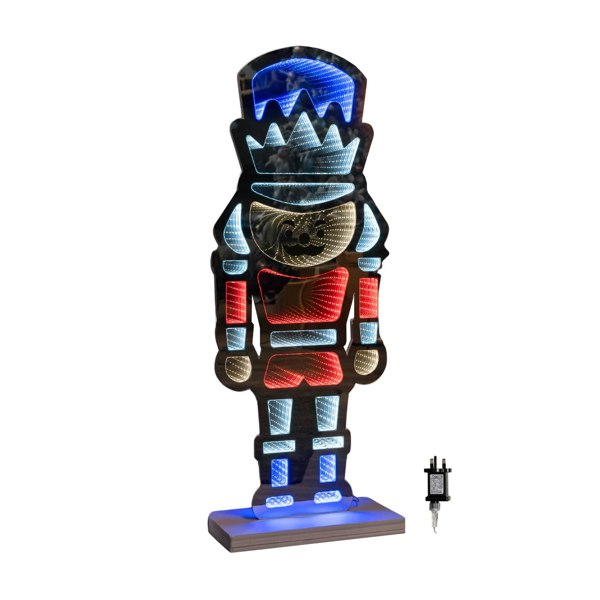 Samuel Alexander 4ft (1.2m) Tall Light up Christmas Nutcracker Infinity Decoration with LEDs
