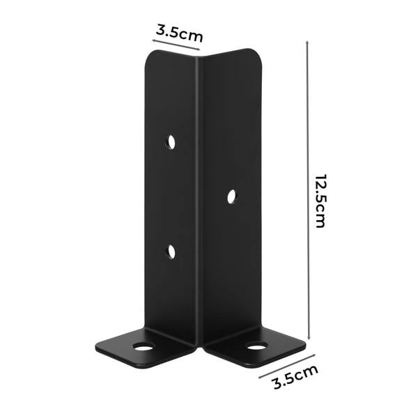 Traderight 8PCS Fence Post Base Brackets with Screws Metal Rustproof Support Kit