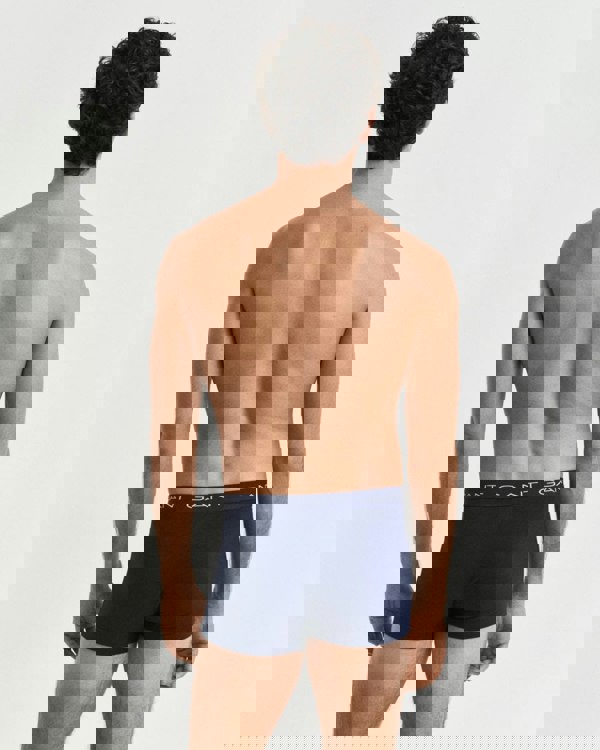 GANT Mens Slim Fit Cotton Jersey Trunks 3-Pack - 410 Marine