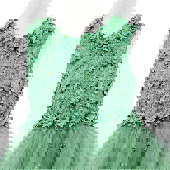 Daisy Dress in sage green - bodice detail