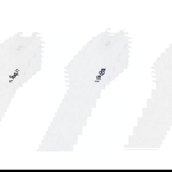 Givenchy Crest Logo T-Shirt   in  White