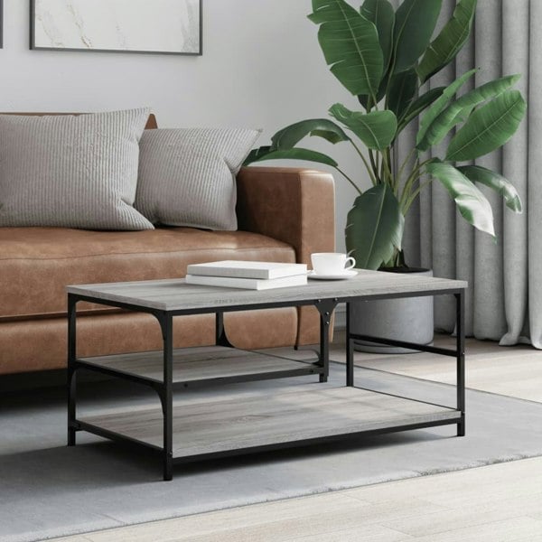 Berkfield Coffee Table Grey Sonoma 90x49x40 cm Engineered Wood