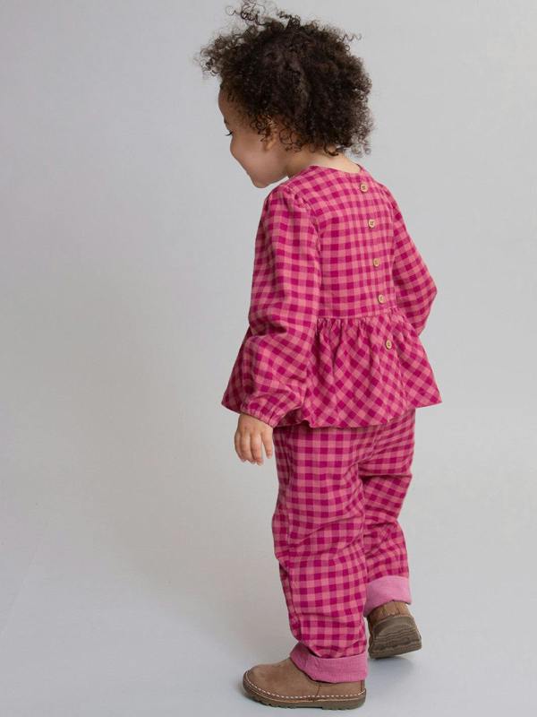Kite Girls Organic Damson Check Reversible Pull Ups