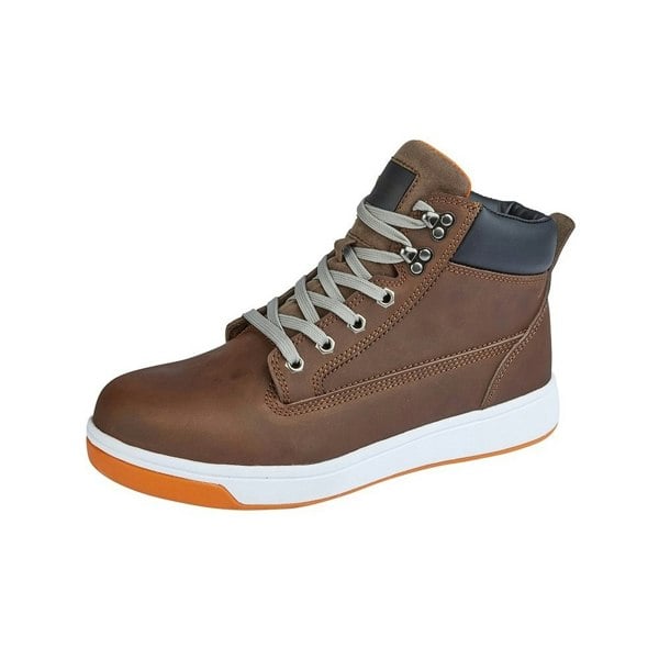 Grafters Men's Toe Capped Safety Trainer Boots - Brown