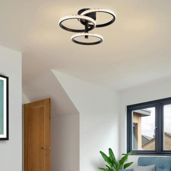 COSYLYTE Cowan 3 Ring Integrated LED Beaded Ceiling Light