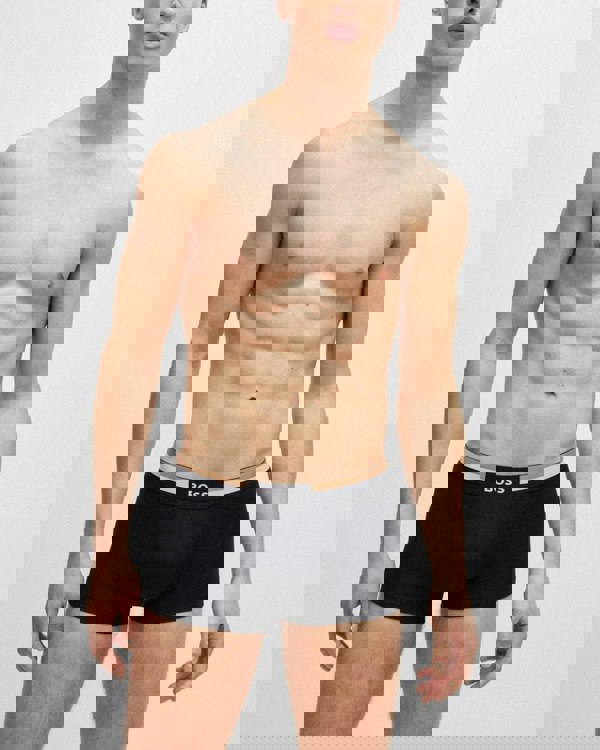 BOSS Orange BOSS Orange Motion Mens 3 Pack Cotton-Blend Trunks with Signature Waistbands 