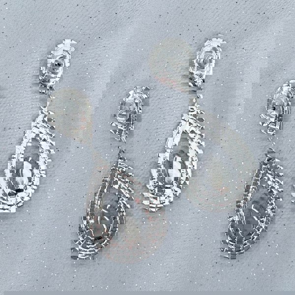 statement earrings crystal earrings teardrop big