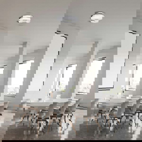 Milagro Vela White LED Ceiling Lamp 24W(120W) 42cm  Dimmable And Colour Temperature Adjustable Via Included Remote Control