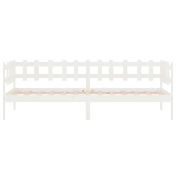 Berkfield Day Bed White 90x200 cm Solid Wood Pine