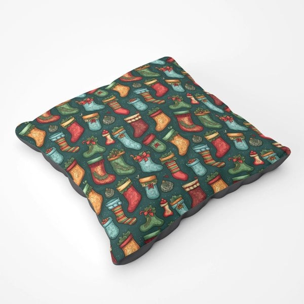 Warren Reed Christmas Stockings Floor Cushion