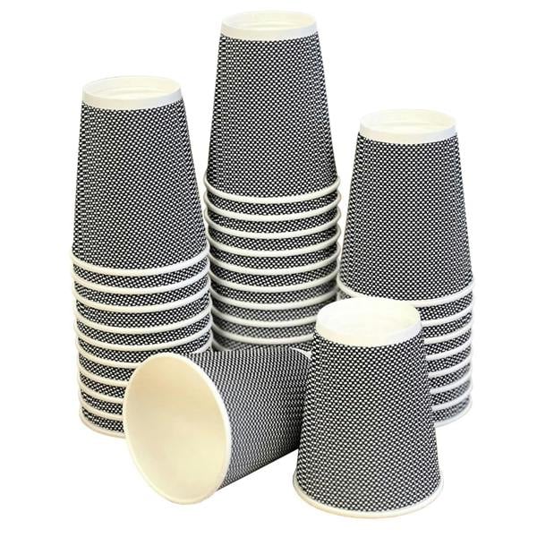 ECONX 12oz Coffee Paper Cup VIP Designed 3PLY Disposable Coffee Cup for Takeaway Hot Drinks Black
