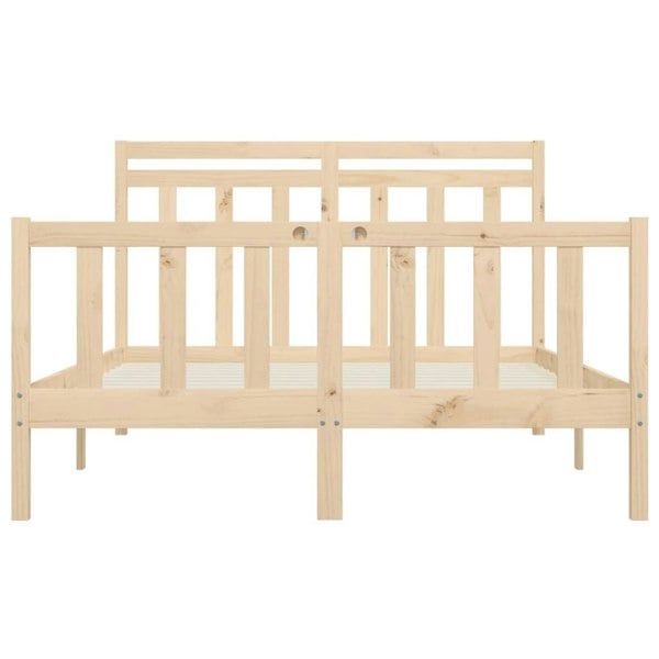 Berkfield Bed Frame Solid Wood Pine 140x200 cm