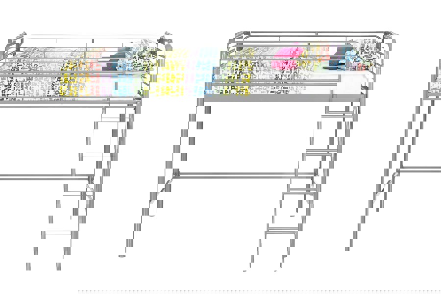 Dorel Home Midsleeper Bunk Bed Silvergrey - Single