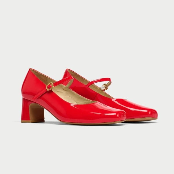 Calla Mary Jane Shoes - Poppy Patent Leather