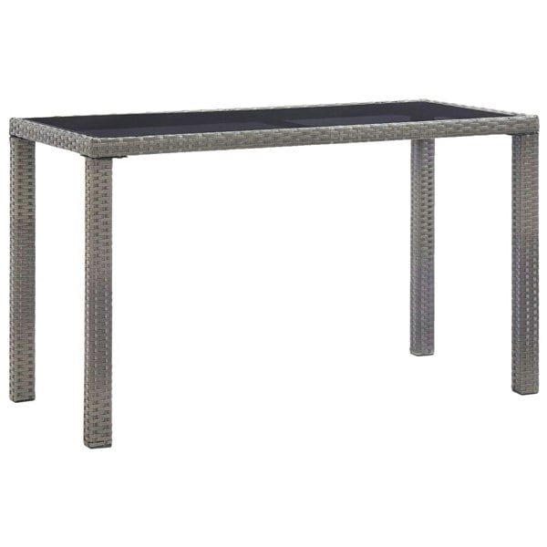 Berkfield Garden Table Anthracite 123x60x74 cm Poly Rattan