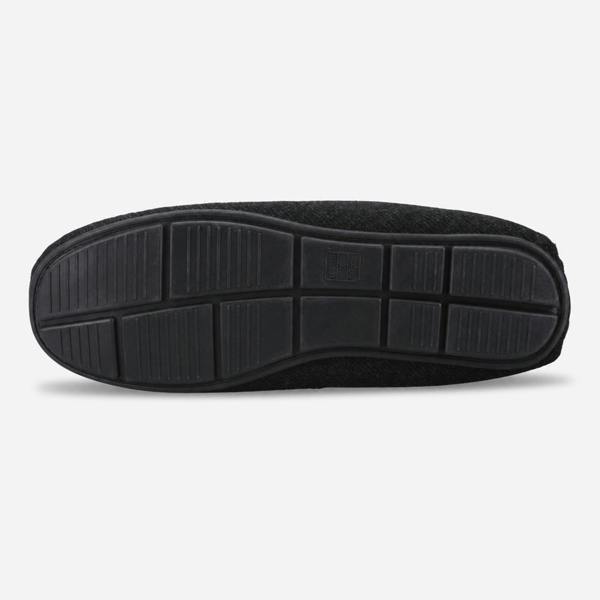 Totes SOFT HERRINGBONE Moccasins Moccasins   in  Black