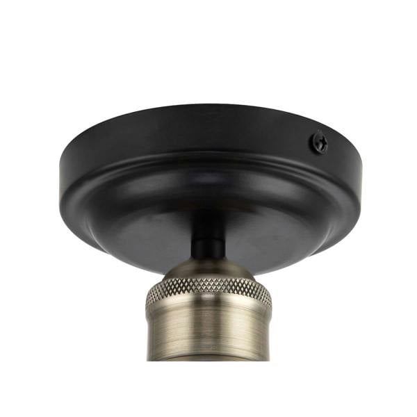 COSYLYTE Bowley Bathroom Ribbed Glass Ceiling Flush Light