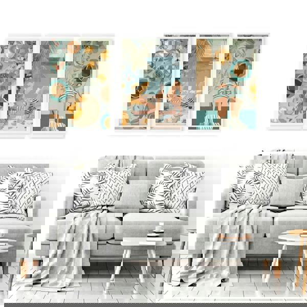 Extra Large Pictures For Living Room | Set of 3 Italian Lifestyle Wall art Prints