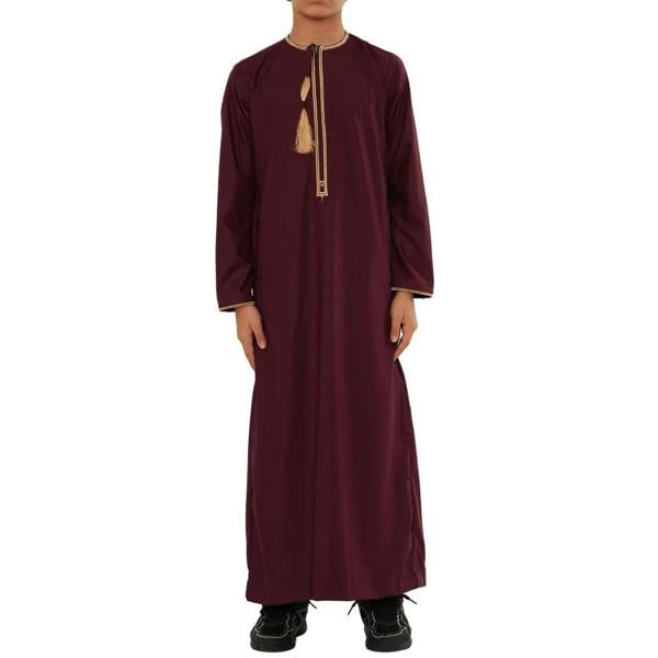 Thobez TT-003 - Boy's Emirati Omani Gold Tassel Embroidery Thobe