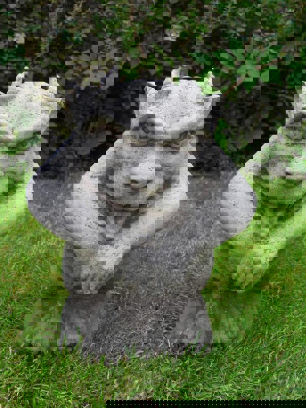 Medium Horned Stone Gargoyle Ornament