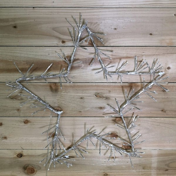 Samuel Alexander 60cm Silver Christmas Star 150 Ice White LED Indoor/Outdoor Christmas Decorations