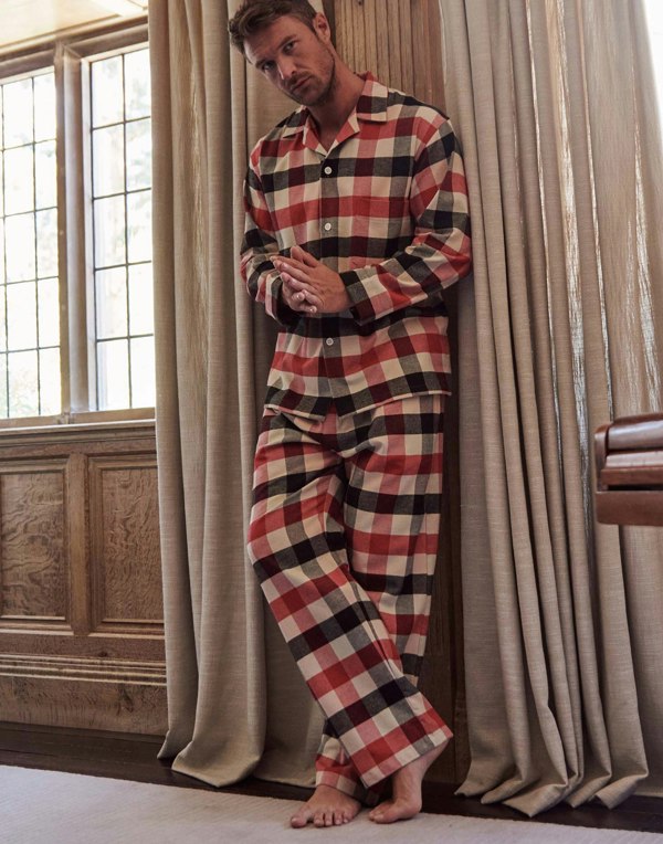 Men's Brushed Cotton Pyjama Set –  Red Shire Square - British Boxers