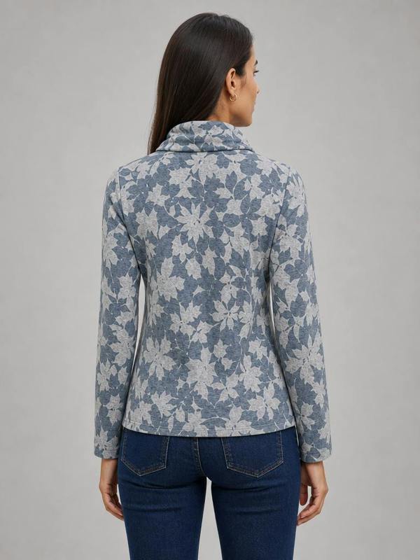 TIGI Patchwork Floral Cowl-neck