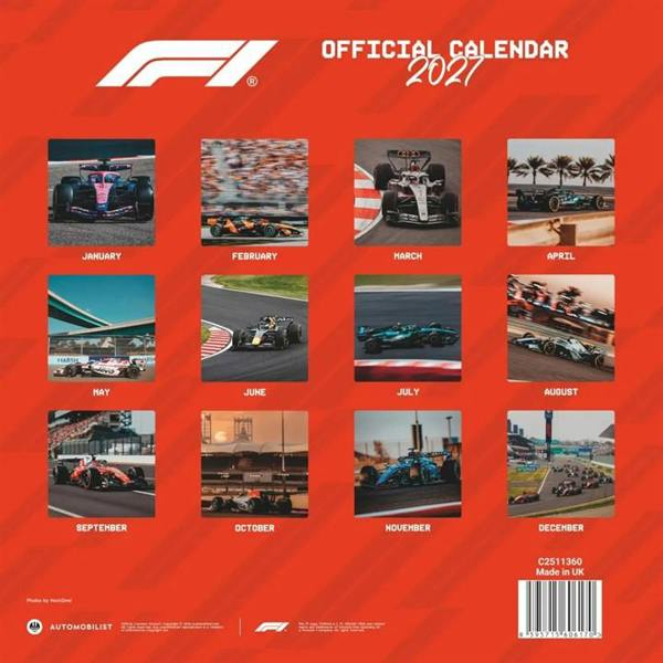 F1 Formula 1 Official Calendar 2027, Wall Calendars, Month To View, Sports, Gift