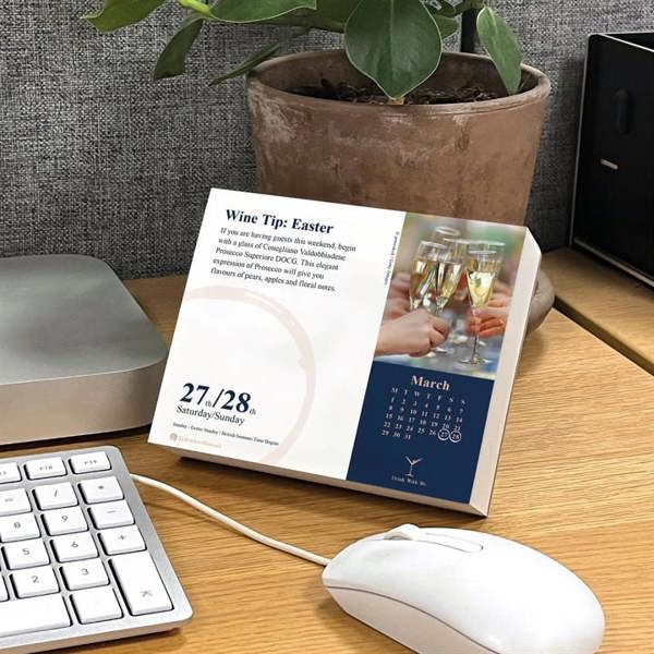 Drink With Me, Wine Wisdom Desk Calendar 2027, Desk Calendars, Day To View, Lifestyle, Gift