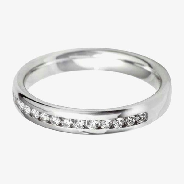 T. H. Baker Platinum 2.5mm Channel Set Diamond Court Wedding Ring WGH5/2.5R125PlaT HSI