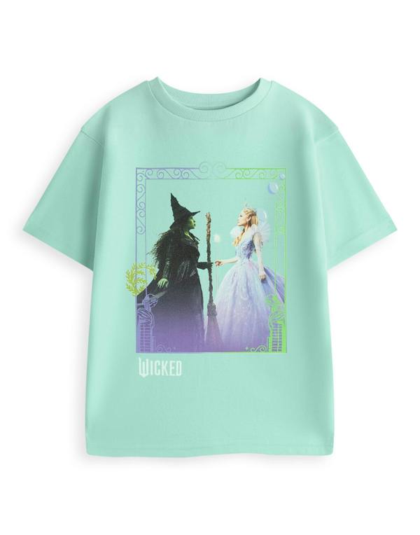 Vanilla Underground Wicked Girls Blue Glinda & Elphaba Short Sleeved T-Shirt