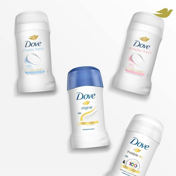 Dove Classic Fresh Anti-Perspirant Deo Stick 50ml 12 Pack, 48H Sweat Protection