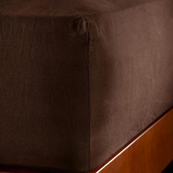 Soak&Sleep Chocolate French Linen Bed Set