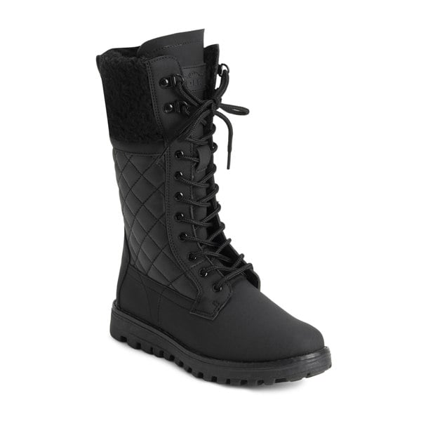 VIVA Women's Faux Fur Thermal Waterproof Outdoor Snow Winter Calf Boots