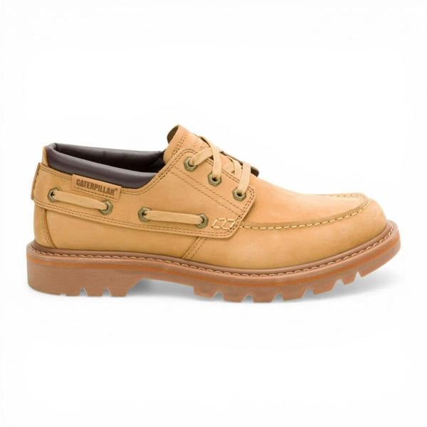 Caterpillar CAT (Caterpillar) Mens Honey Brown Leather Low-Cut Boots - Colorado Boat Lo