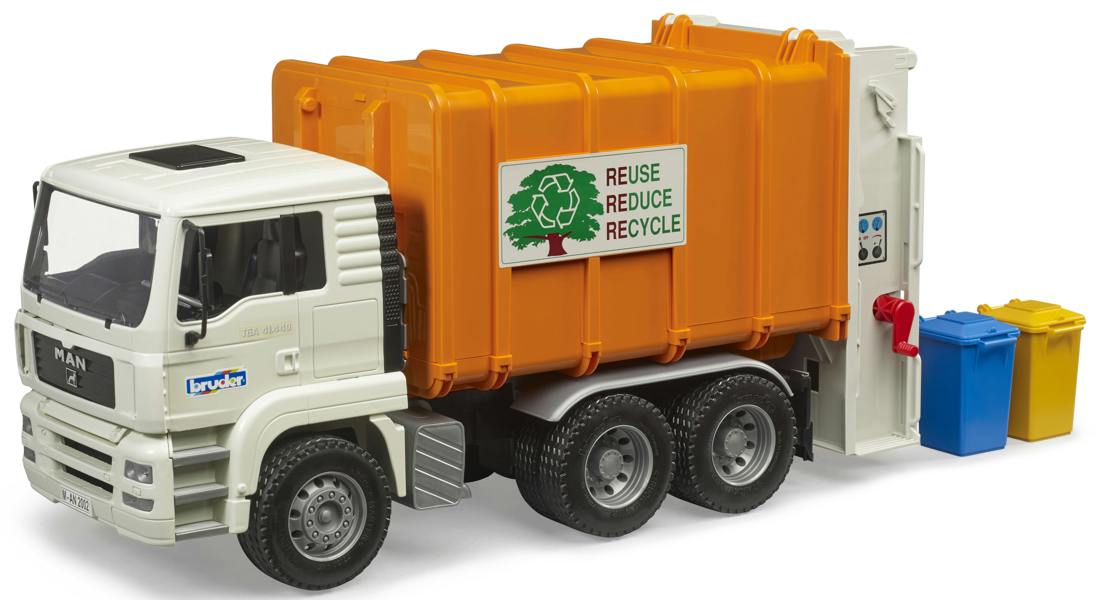 Bruder MAN TGA Rear loading garbage truck Detailed Vehicle & Playset Model
