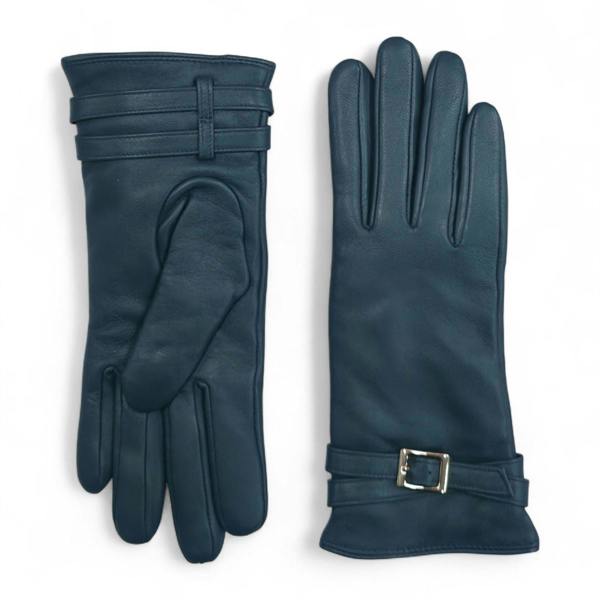 Infinity Leather Womens Italian Leather Winter Buckle Soft Wool Lining Gloves - L-GLV-601