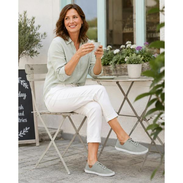 Mod Comfys GWEN Casual Shoes Casual Shoes   in  Mint Greem