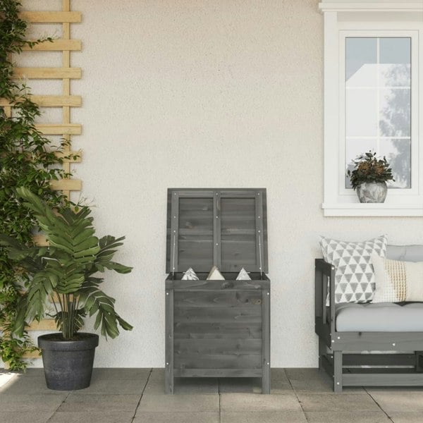 Berkfield Garden Storage Box Anthracite 50x49x56.5 cm Solid Wood Fir