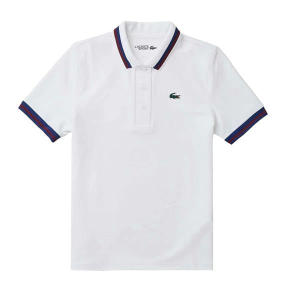 Lacoste Womens/Ladies Stripe Detail UV Protection Tennis Polo Shirt - White - 