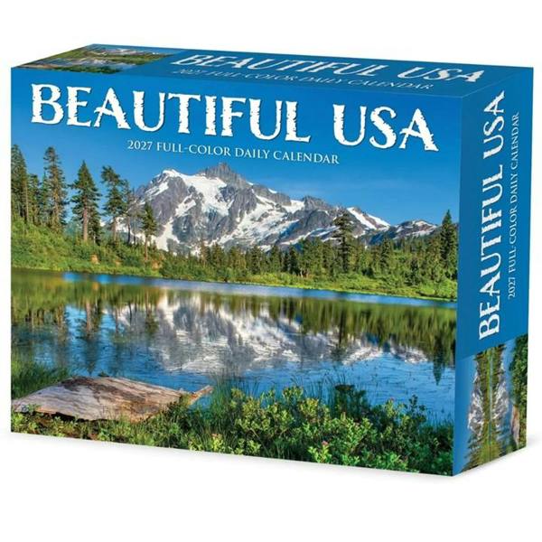 America The Beautiful Desk Calendar 2027, Desk Calendars, Day To View, Travel, Gift
