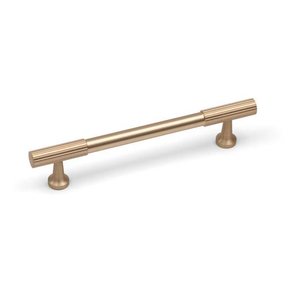Handle & Home Brushed Brass Reeded Knob/Handles
