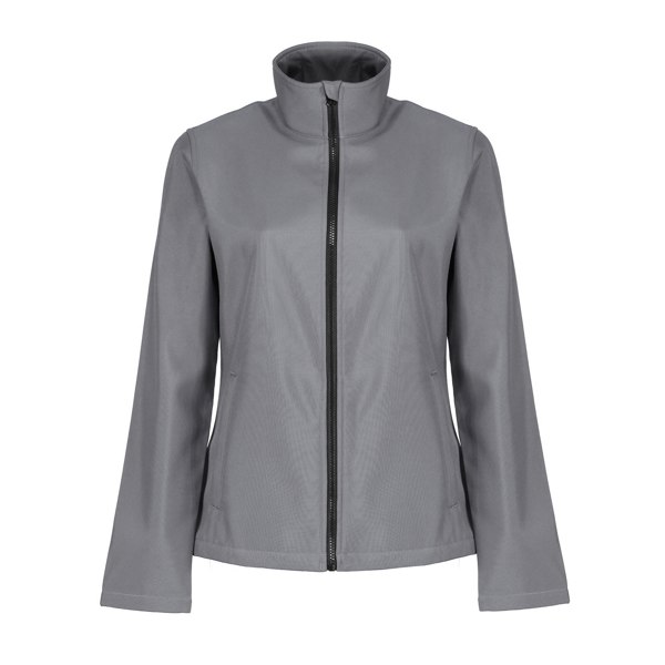 Regatta Womens/Ladies Ablaze Printable Soft Shell Jacket - Rock Grey/Black