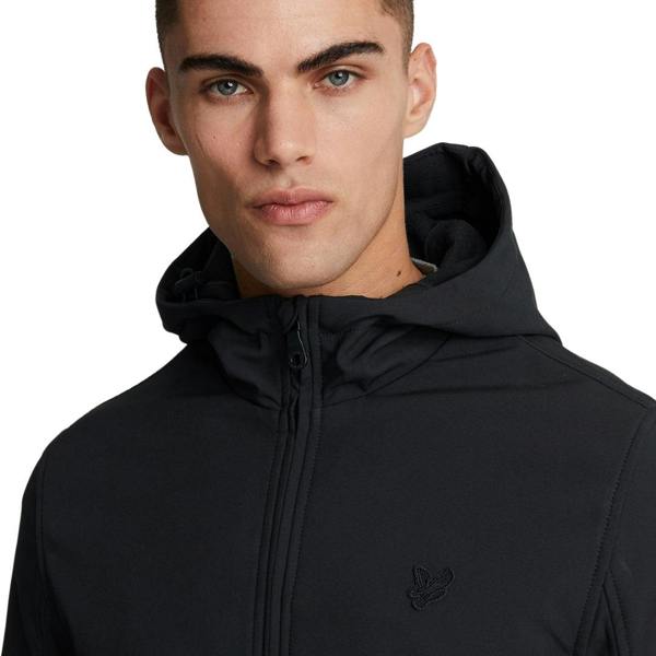Lyle & Scott Jet Black Tonal Fleece Back Softshell XS