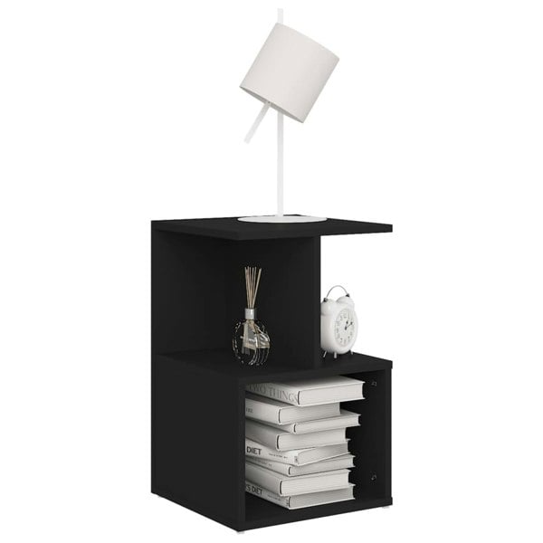 Berkfield Bedside Cabinet Black 35x35x55 cm Engineered Wood