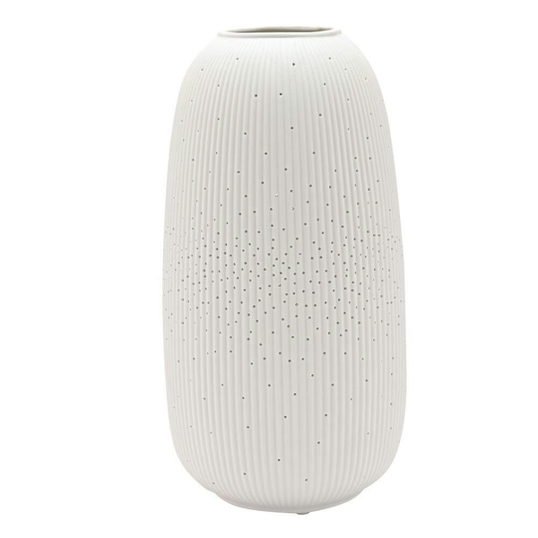 Hestia White Tall Ribbed Table Lamp