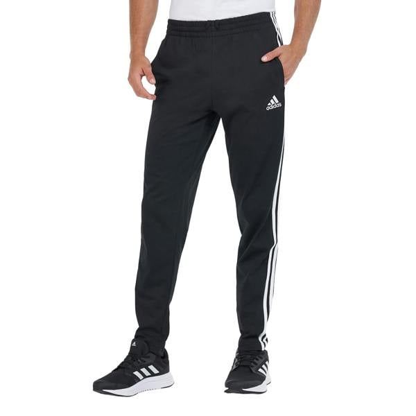 Adidas Mens Essentials Single Jersey 3 Stripes Jogging Bottoms - Black - 