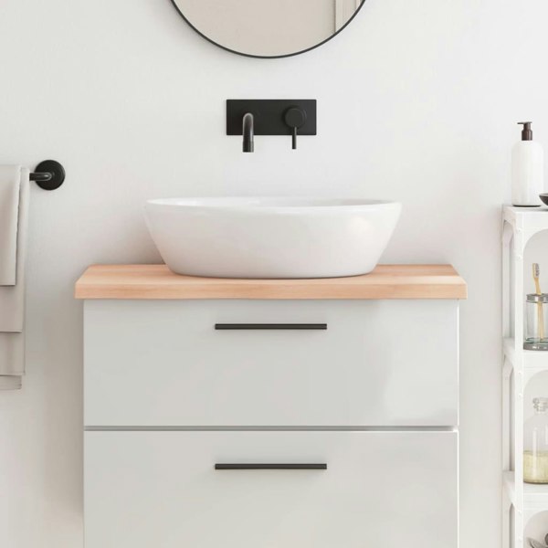 Berkfield Bathroom Countertop 80x50x4 cm Untreated Solid Wood