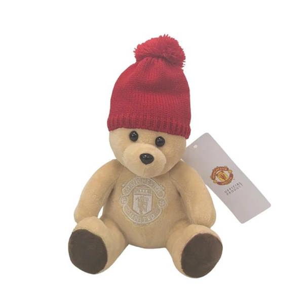 Manchester United FC Beanie Hat Bear, Plush Toys, Sports, Gift